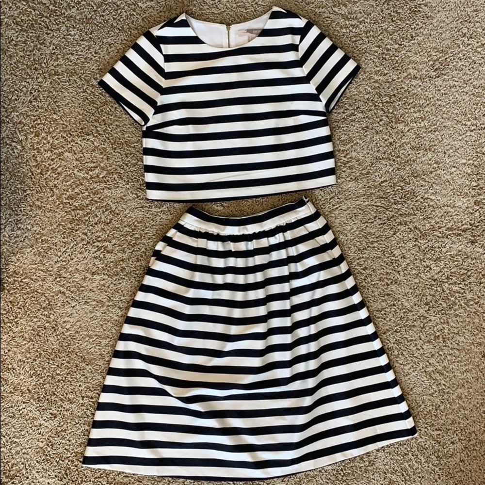 Forever 21 Striped Two-Piece Top and Skirt Set - Picture 2 of 8